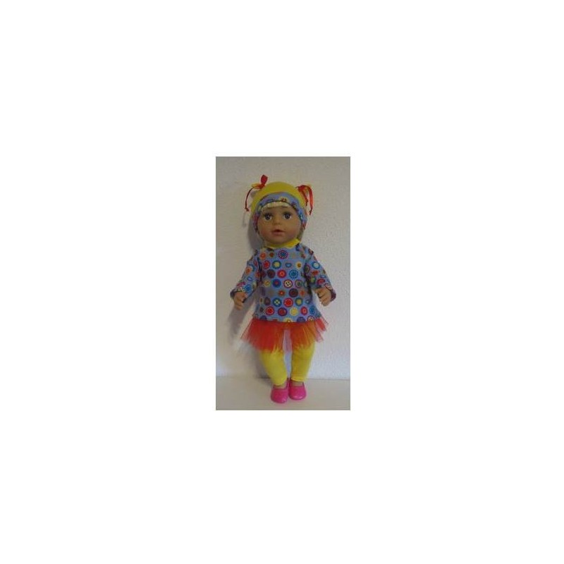tutu rok setje blauw baby born 43cm