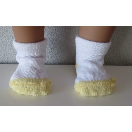 sokjes met gele baby born 43cm