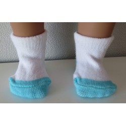 sokjes met blauw baby born 43cm