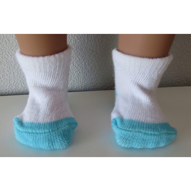 sokjes met blauw baby born 43cm