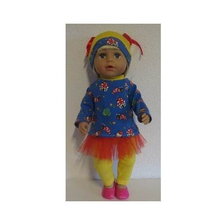 tutu rok setje kabouters baby born 43cm