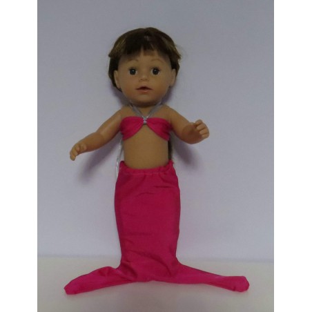 meermin hard roze  baby born 43cm