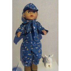 racesetje donker blauw auto's baby born 43cm