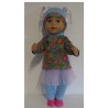 tutu rok setje groen met bloemen baby born 43cm