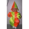 clownspak geel met oranje baby born 43cm