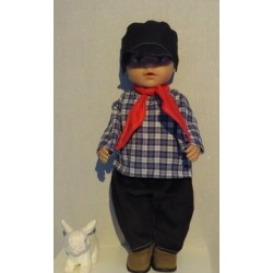 boer blauw geruit baby born 43cm