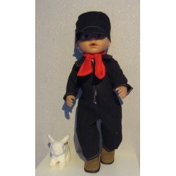 boerenoveral zwart baby born 43cm