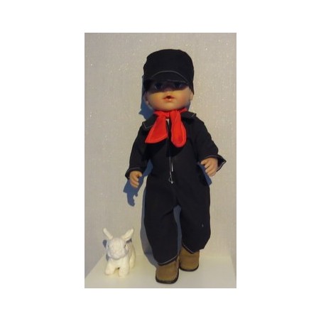 boerenoveral zwart baby born 43cm