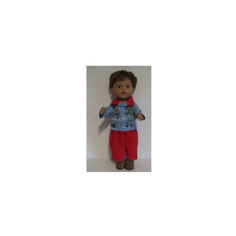 poloshirt setje dieren baby born 43cm