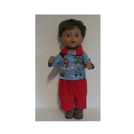 poloshirt setje dieren baby born 43cm