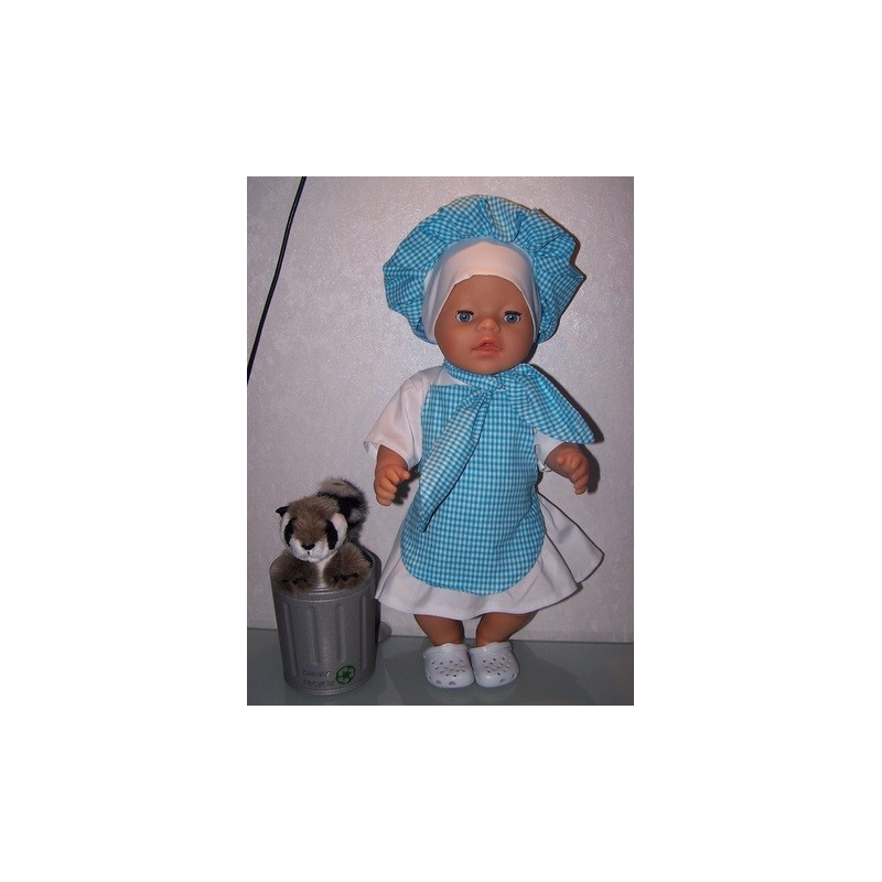 kokin set blauw baby born 43cm