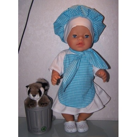 kokin set blauw baby born 43cm