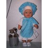 kokin set blauw baby born 43cm