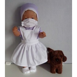 zuster setje lila baby born 43cm