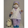 dokters set lila geruit baby born 43cm
