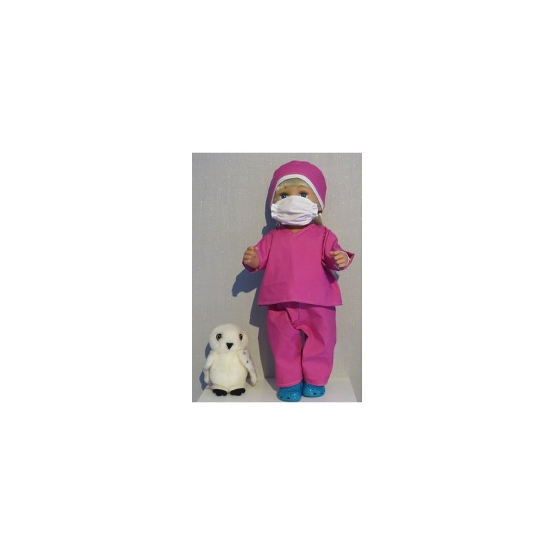 dokters set hard roze baby born 43cm