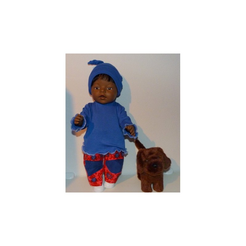 broek setje hard roze baby born 43cm