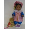 pietpak hard roze met blauw baby born 43cm
