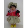 pietjurk rood,goud met zwart  baby born 43cm