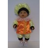 pietpak oranje met geel baby born 43cm