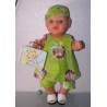 zomersejurk tinkerbell groen bloemen baby born 43cm