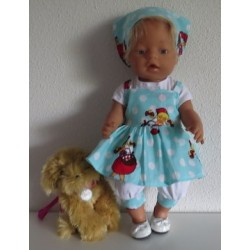 zomersetje mint stippen baby born 43cm