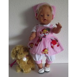 zomersetje roze baby born 43cm