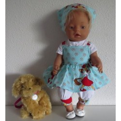 zomersetje mint bloemen baby born 43cm