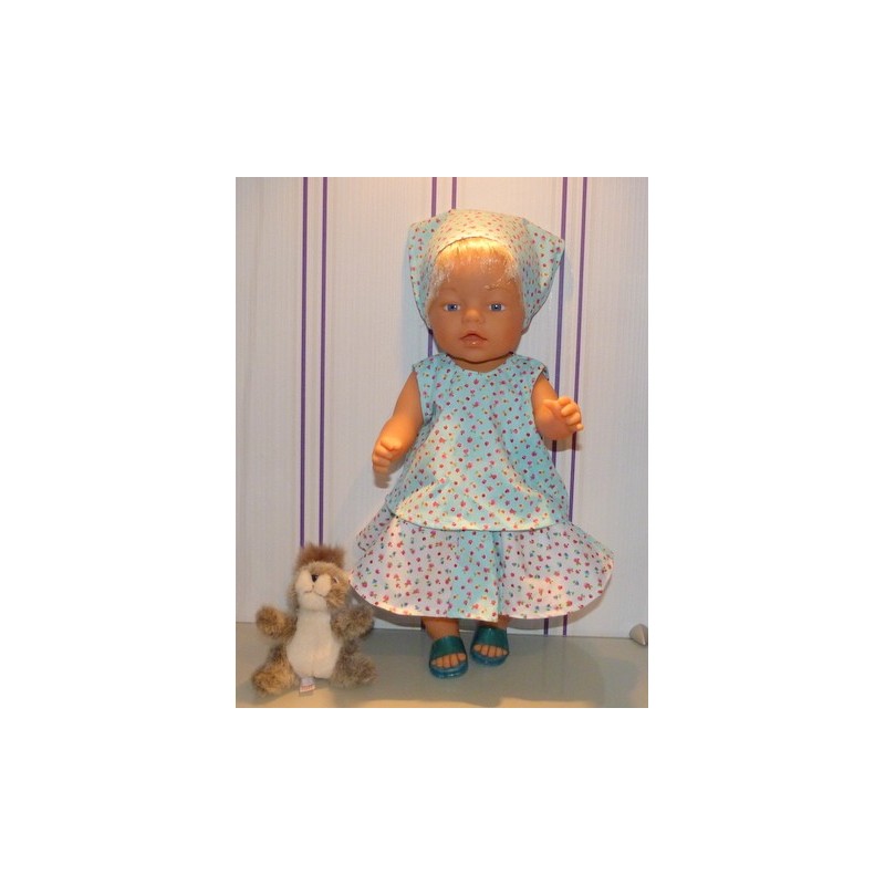zomersetje gebloemd baby born 43cm