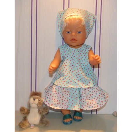 zomersetje gebloemd baby born 43cm