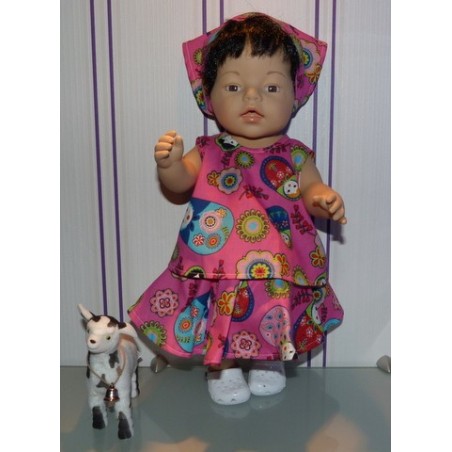 zomersetje matroeska roze groot baby born 43cm