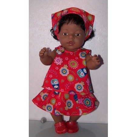 zomersetje matroeska rood baby born 43cm