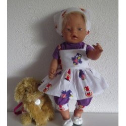 zomersetje wit met jet en joki baby born 43cm