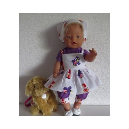 zomersetje wit met jet en joki baby born 43cm