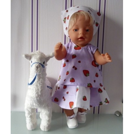 zomersetje lila aardbeien baby born 43cm