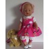 zomersetje hard roze  joki  baby born 43cm