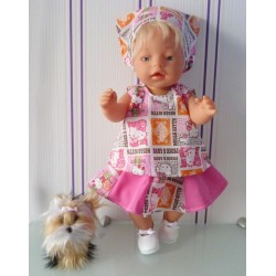 zomersetje hello kitty peace baby born 43cm