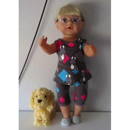 zomersetje grijs muisjes baby born 43cm