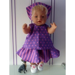 zomersetje roze met lila baby born 43cm