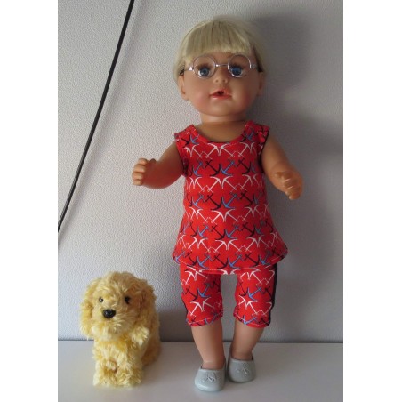 zomersetje rood ankers baby born 43cm