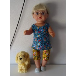 zomersetje blauw snoepjes baby born 43cm