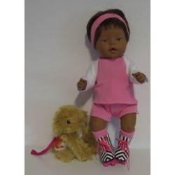 skate setje roze  baby born 43cm