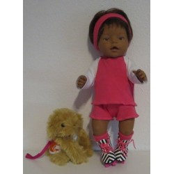 skate setje hard roze  baby born 43cm