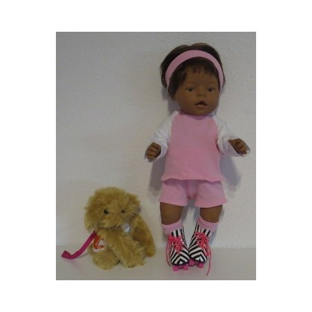 skate setje licht roze baby born 43cm