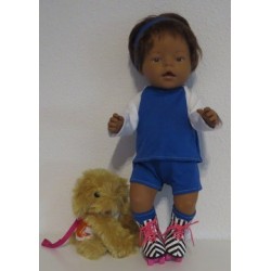 skate setje hard blauw baby born 43cm