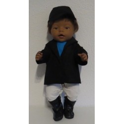 paardrijd set met blauw baby born 43cm