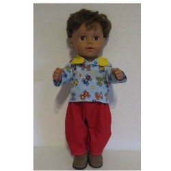 poloshirt setje racewagens baby born 43cm