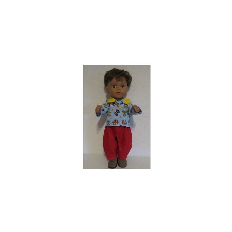 poloshirt setje racewagens baby born 43cm