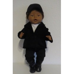 paardrijd set zwart baby born 43cm