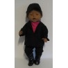 paardrijd set zwart met hard roze baby born 43cm